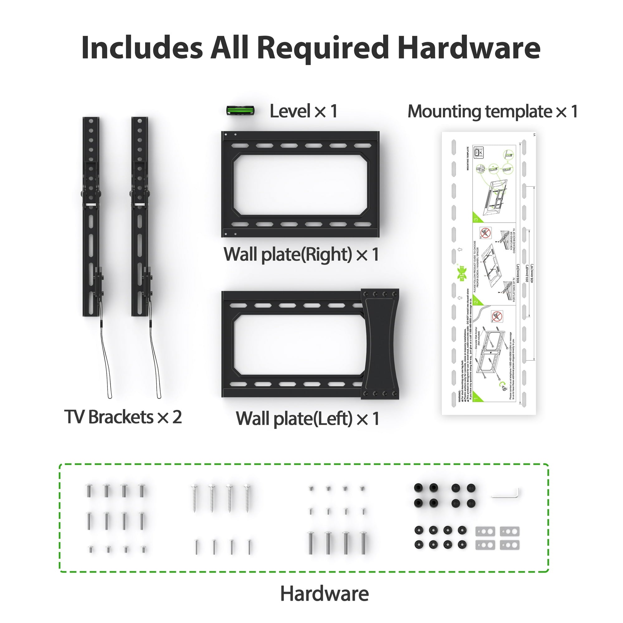 Large Tilting TV Wall Mount for 37-82" TVs