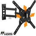 Full Motion TV Wall Mount with Swivel Arm for 28" 32" 40" 43" 48" 50" 55" Inch Flat Screen TVs