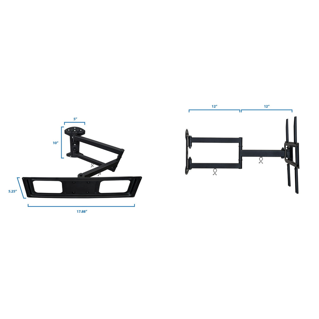 Swivel Arm TV Wall Mount, Long 24" Extension Arm, Fits 32" to 55" Tv's