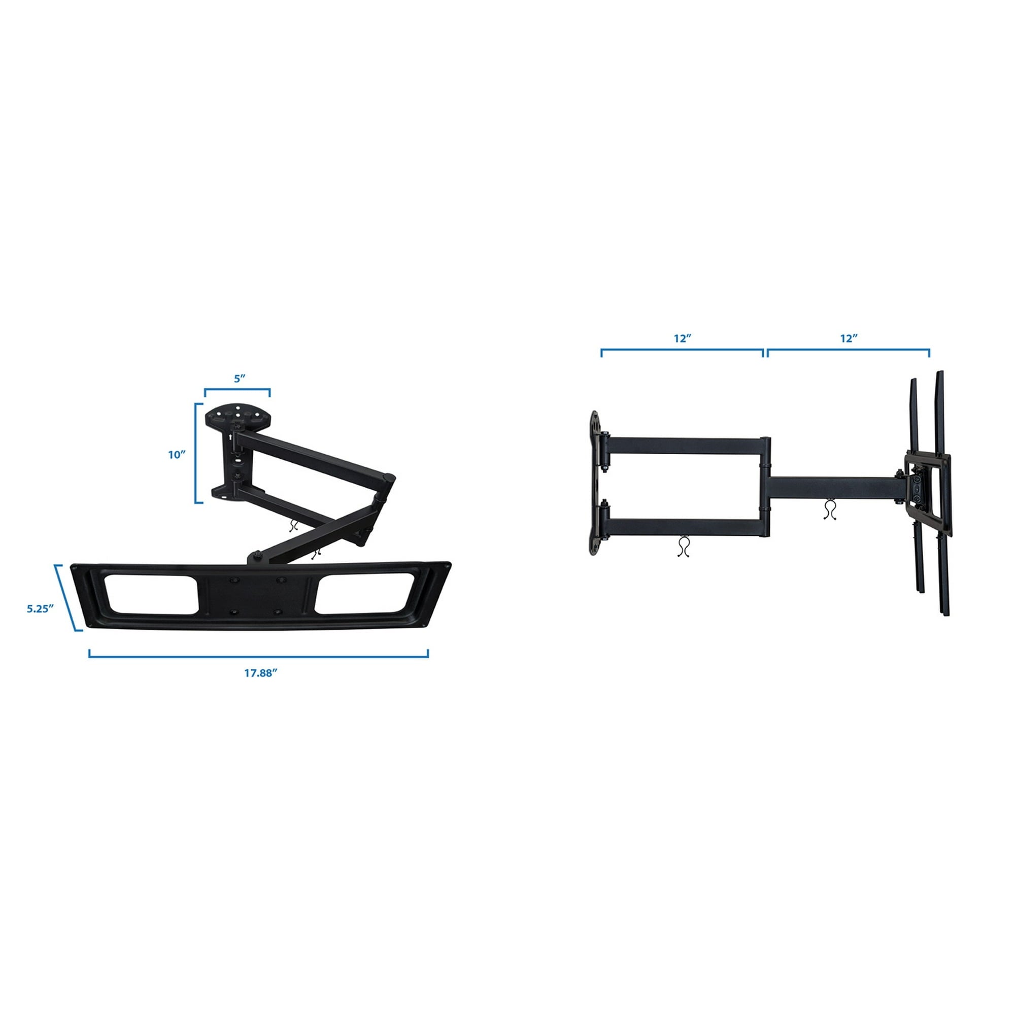 Swivel Arm TV Wall Mount, Long 24" Extension Arm, Fits 32" to 55" Tv's