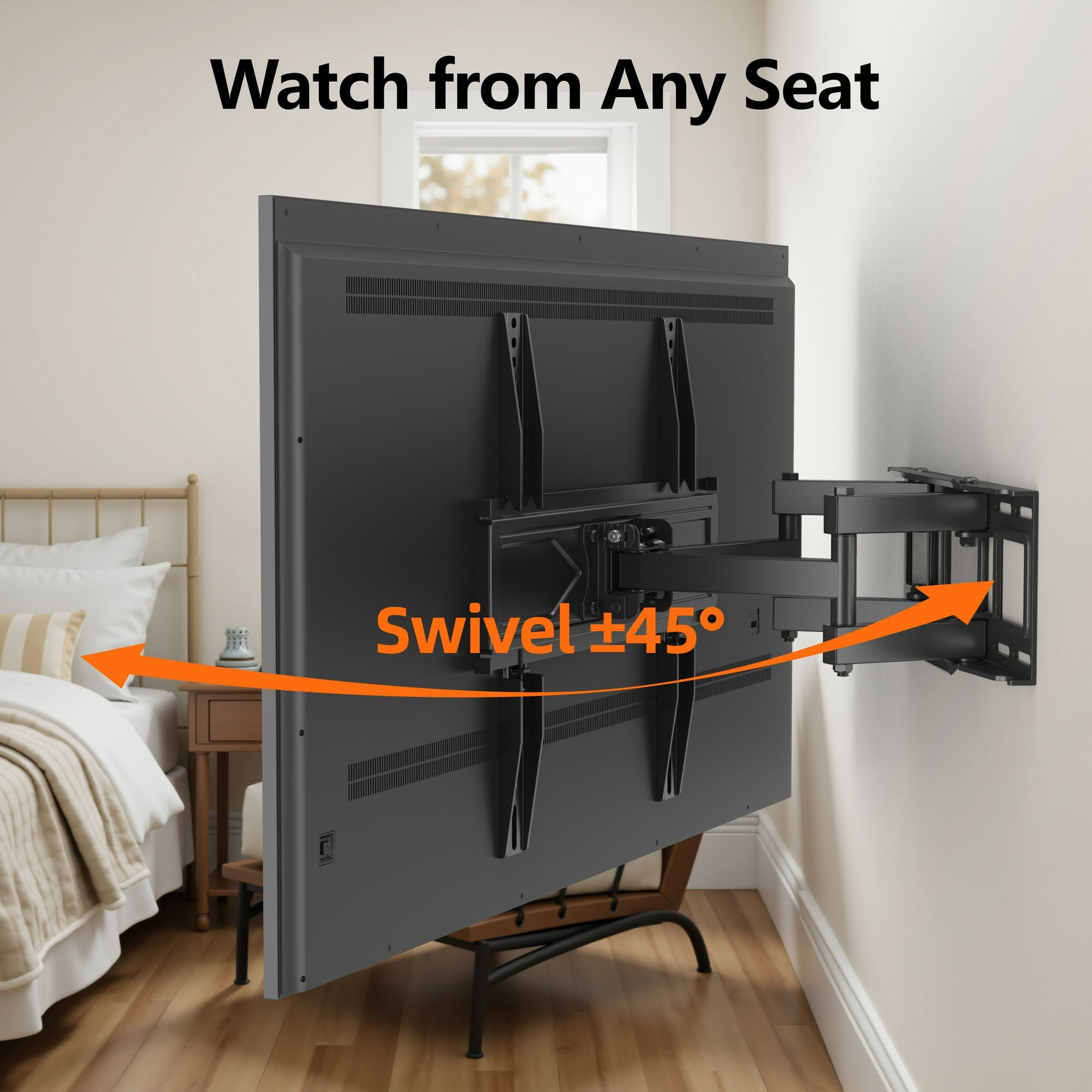 Full Motion TV Wall Mount for 26-70 inch TVs
