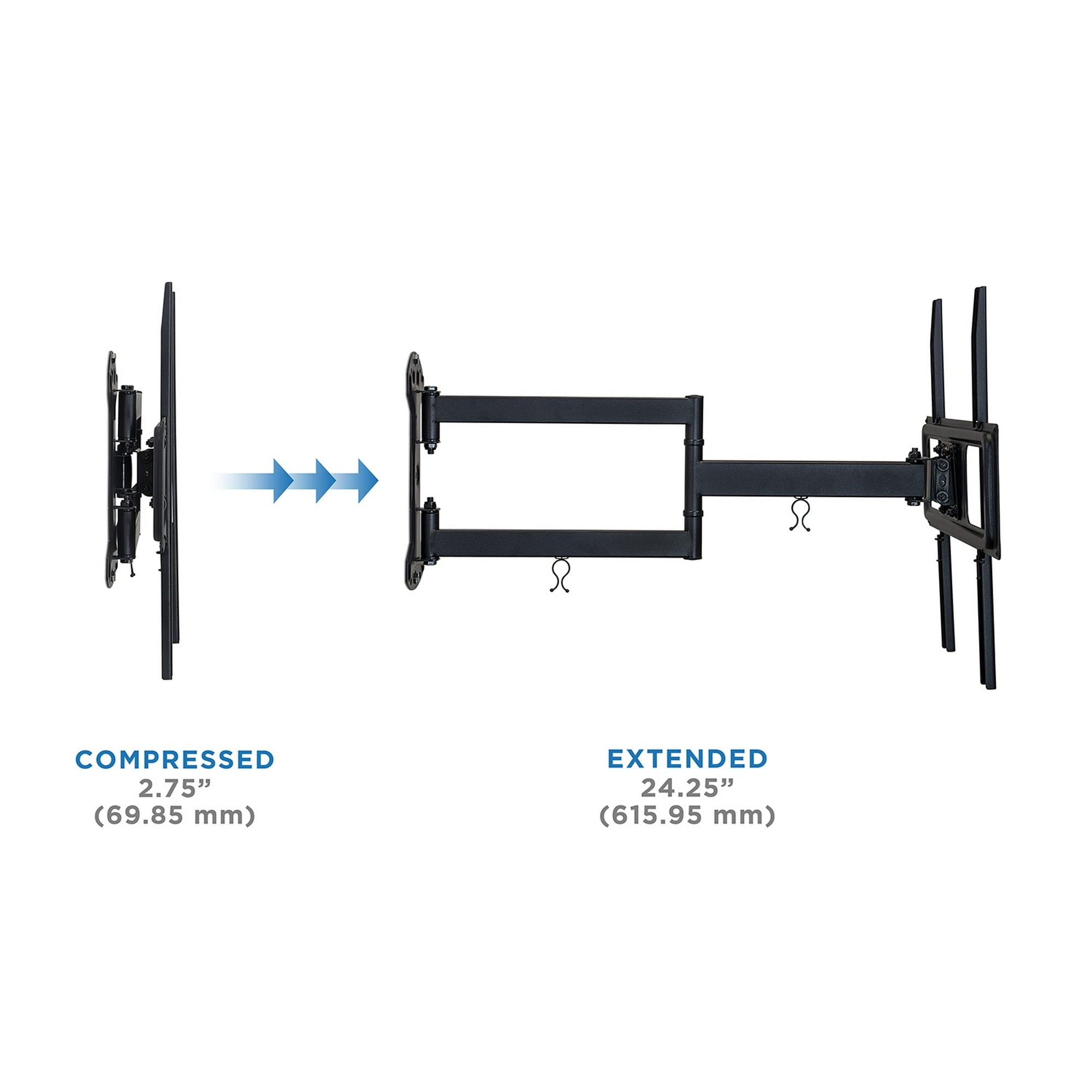 Swivel Arm TV Wall Mount, Long 24" Extension Arm, Fits 32" to 55" Tv's